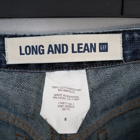 GAP long and lean bootcut blue jeans size 8 - Picture 7 of 8